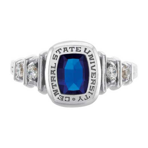 Champlain College Women's Highlight Ring with Cubic Zirconias